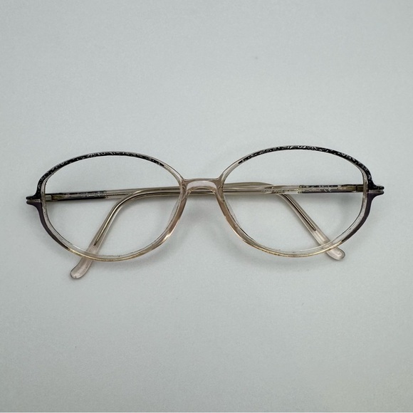Silhouette SPX M1911 55-14-135 Black and Tan Oval Glasses - Picture 1 of 8